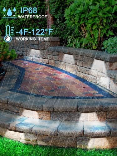 SMY Lighting 4Pack 7 Inch 2.5W LED Hardscape Lighting Retaining Wall Lights, IP68 Waterproof 12V-36V Low Voltage AC/DC Daylight 5000K Hardscape Paver Light Outdoor Step Lights 40,000 Hours Lifespan - Image 5