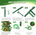 6 Pack Tomato Cage for Garden & Pots, Rust-Resistant Metal Plant Support - Image 4