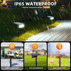 LEREKAM Solar Spot Lights Outdoor,40 LEDs Solar Outdoor Waterproof Landscape Lights with 3 Light Modes, Solar Powered Garden Yard Wall Lights Auto On,Off for Patio 8 Pack - Image 2