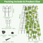 Cucumber Trellis for Raised Bed, Metal Rustproof A-Frame Garden Trellis, Outdoor Heavy Duty Climbing Plants Support for Cucumber, Vegetables, Vine, Expandable Height & Width - Image 2