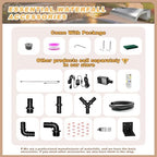 Curved-Mouth Waterfall Pool Fountain, Stainless Steel Waterfall Spillway with Pipe Connector Kits for Outdoor Decorative, 35.4 Inches Pool Water Feature for Garden Patio, Without Cover Plate - Image 3