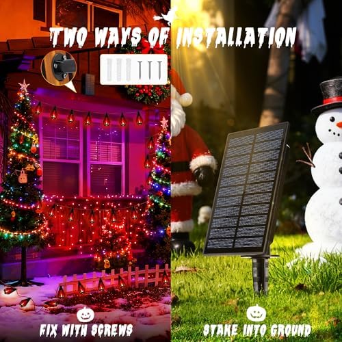 Flacchi Solar Flame String Lights - 42ft 15 LED Lights Outdoor Solar String Lights for Garden Patio Christmas Decoration (Red, 42ft) - Image 6
