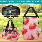 Strawberry Garden Tool Bag Organizer Heavy Duty Summer Fruit Gardening Tote Bag with 10 Pockets for Women Men Gardening Gifts - Image 4