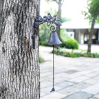 Cast Iron Doorbell, Sign with Birds, Metal Farm Hanging Bell for Outdoor Entryway Gate, Vintage Restaurant Dinner Bell - Image 5