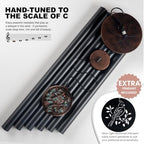 Vanquer Large Wind Chimes for Outside Deep Tone - 46'' Outdoor Clearance, Windchimes Outdoors, Memorial Wind Chimes, Sympathy Gift, Patio, Garden, Home Décor, Vintage Black (46" Cardinal) - Image 5