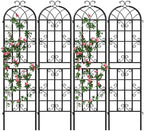 4-Pack 87" x 20" Butterfly Arch Black Metal Garden Trellises - Image 2