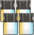 CINOTON 30W LED Wall Pack Light, 3CCT 3600LM, Dusk to Dawn Sensor, 4 Pack by CINOTON