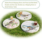 GZHERVICES Garden Stepping Stones, Decorative Lawn Steppers, and Round Concrete Stepping Stones—Decorative Stones Suitable for Gardens, Courtyards, Patios, Or Walkways(Multi-Colored-B) - Image 4