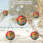 CHATYOUNG Stained Glass Window Hanging Sunrise Coconut Tree Large 11.8" - Colorful Suncatcher Door Garden Home Decor and Christmas Mother's Day Birthday Gifts for Grandma Mom Women Wife Friend Men - Image 6