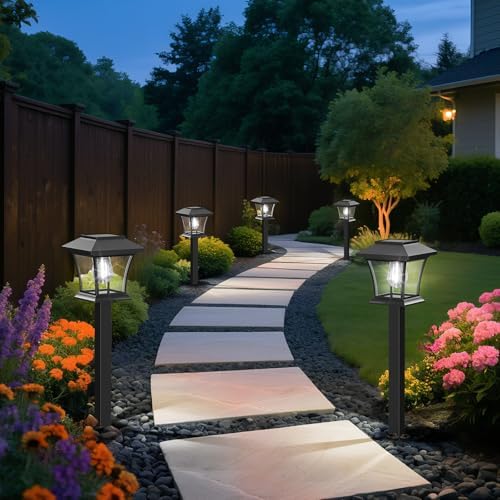 Sparkblaze 10 Pack Solar Pathway Lights Outdoor, Cold White - Image 5