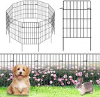 30 Pack Decorative Garden Fence Total 32.5ft (L) x 24in High 1.44" Gap Metal Wire Rustproof Small Animal Barrier Fence Easy Assembly Patio Yard Seedlings Protection Fencing Border Black by KYATE