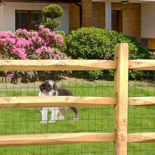 Black PVC Coated Welded Wire Fence 24" x 100' Roll, 2"x3" Mesh, 16 Gauge - Image 4