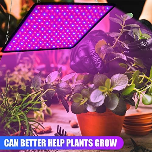 Liliful 4 Pcs Grow Lights Panel 200W Artificial Full Spectrum Grow Lamps with 225 LEDs for Indoor Outdoor Seedling Tent Flowe(Red, Blue) - Image 4