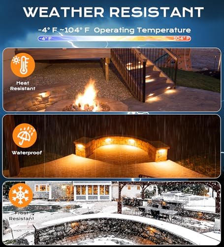 CLOUDY BAY [8 Pack] 7 Inch 5W 5CCT Hardscape Paver Light,Retainng Wall Lights Outdoor,IP65 Waterproof,2700K/3000K/3500K/4000K/5000K Selectable,12V-15 VAC/DC Low Voltage,Frost Lens Step Deck Light - Image 4