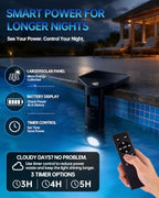 Solar Pool Lights with Thermometer&Battery Display, Solar Powered Underwater Light for Inground&Above Ground Pools, Bright White Safety Lighting for Night Swimming, Remote Control, IP68 Waterproof - Image 3