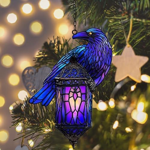 Gothic Halloween Raven Autumn Acrylic Suncatcher - Image 6