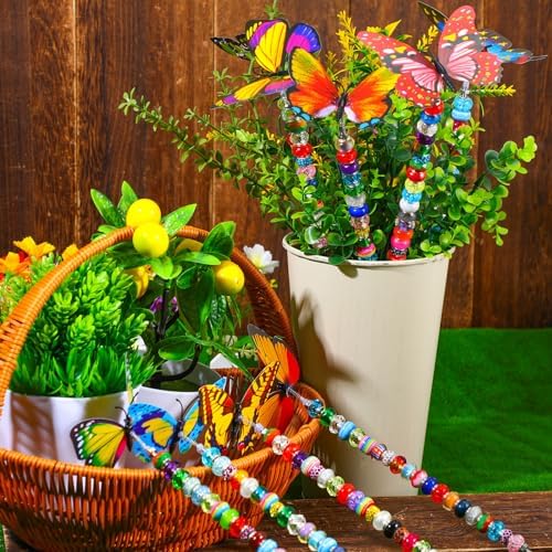 Tigeen 236 Pcs Garden Stake DIY Fairy Wand Plant Stake, Butterfly - Image 3