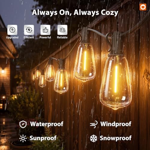 addlon 196(49FT*4) Outdoor String Lights with APP LED Edison Waterproof - Image 2