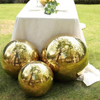 Balsa Circle 22 in Gold Stainless Steel Globe Gazing Reflective Mirror Balls Outdoor Garden Decor Centerpieces Wedding Party Events Reception Home Decorations Modern Ornaments Landscaping Accents - Image 2