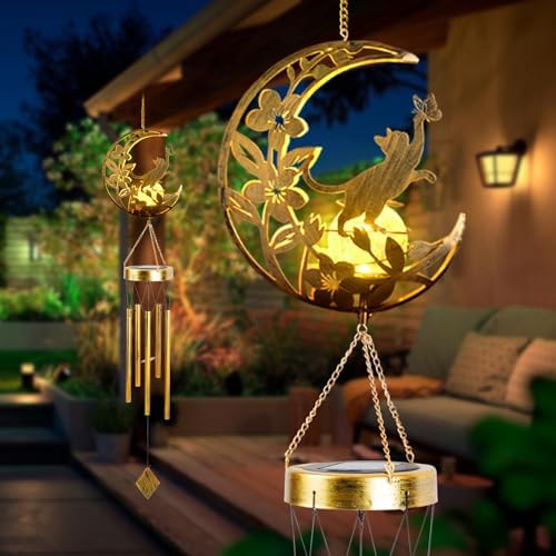 Cat Memories Wind Chime for Outdoor - Moon Design, Handcrafted Aluminum Wind Chimes for Garden Decor, Soothing Wind Bells for Porch/Patio, Perfect Housewarming/Birthday Gift for Women & Cat Owners - Image 2