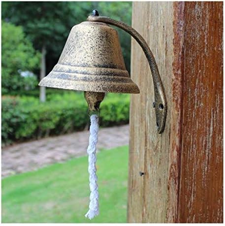 Cast Iron Doorbell Dinner Bell Hanging Lantern Themed Cow Bell Small Bell Wrought Iron Doorbell Retro Cast Iron Doorbell Garden Wall Hanging Wind Chime Rattle Decoration 12x15x15cm Cast Iron Doorbell by Unknown