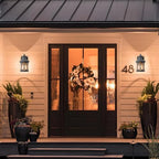 2-Pack Outdoor Wall Lights, Porch Lights, Waterproof Outdoor Wall Sconce, Exterior Light Fixture Grey Finish with Clear Glass Shade for Garage Patio Front Door Balcony, 12in. - Image 6