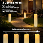 Kimjo 14" x 4" Large Outdoor Waterproof Candles with Timer Remote, 4 Pack - Image 4