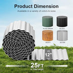 Land Guard Corrugated Garden Edging Border, 12" × 25' Landscape Paver Edging, Tall Landscape Edging, Fence for Garden, Flower Bed, Lawn and Landscape Edging (Silver) - Image 2