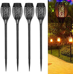 4 Pack Solar Torch Flickering Flame Light Outdoor Landscape Garden Yard Lamp - Image 4