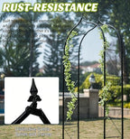 Metal Garden Arbors 8Ft Thickened Arch Trellis for Climbing Plants - Image 3
