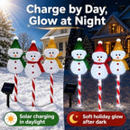 Snowman Solar Christmas Decorations Outdoor, Solar Pathway Stake Lights - Image 5