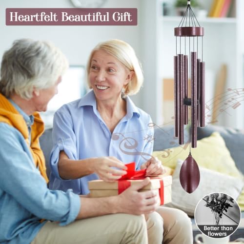 ASTARIN 36 Inch Deep Tone Wind Chimes for Outside, Antique Bronze Outdoor - Image 6