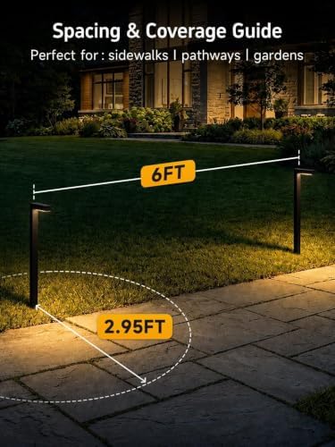 Gardenreet Solid Brass Low Voltage L-Shaped Path Light, Black, Wired,4Pack - Image 6
