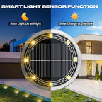 Peasur Solar Ground Lights Outdoor, 16 Pack Flat Solar Powered Disc Lights, IP68 Waterproof, Anti-Rust, Landscape Lighting for Pathway Garden Yard Lawn Walkway Landscape Driveway, Mini, Warm White - Image 3