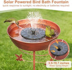 Bird Baths for Outdoors Freestanding Birdbath with Solar Powered Fountain - Image 3