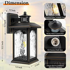 FILIYANO Motion Sensor Outdoor Wall Light Fixtures, Dusk to Dawn, 2 Pack - Image 6