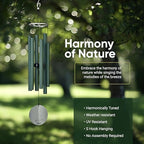 Nature’s Melody Aureole Tunes Wind Chimes – Outdoor Windchime with 6 Tubes Tuned to B Pentatonic Scale, 100% Rustproof Aluminum, Powder Finish & S Hook Hanger for Sympathy, Memorial Gift or Zen Garden - Image 4
