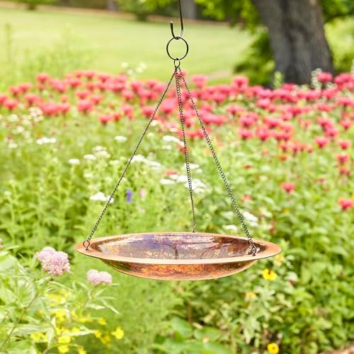Good Directions Hanging Fire Copper Bird Bath for Outside Backyard, Outdoor, Patio, Garden, Birdbath Gift for Bird Lovers Watchers, Large 18" Pure Copper Metal - Image 2