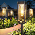 KOOPER Taller Solar Pathway Lights Outdoor, 4 Pack Upgraded Brighter Solar Garden Lights Solar Powered, Up to 15 Hours Outdoor Solar Lights for Yard Landscape Walkway Driveway Sidewalk (Warm White) by KOOPER