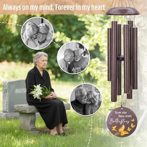 Personalized Butterfly Wind Chimes Custom Name Keepsake - Image 3