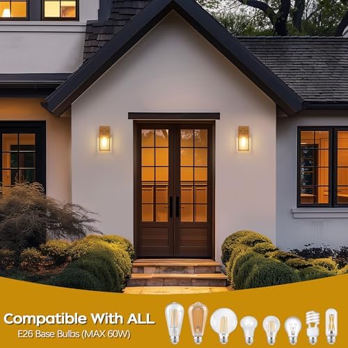 Dusk to Dawn Exterior Lighting Fixtures, Outdoor Porch Light Wall Sconce - Image 4