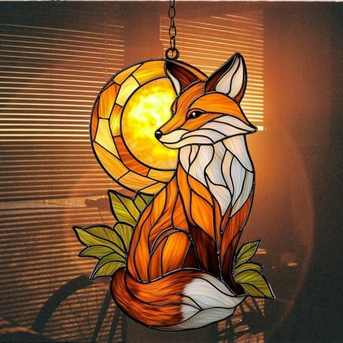 Autumn Fox Acrylic Suncatcher - Image 7
