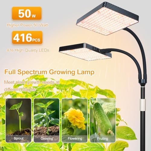 FECiDA 76" Floor Lamp Grow Light with Stable Base for Tall Indoor Plants - Image 4