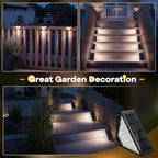 BKBB PPBB Solar Step Lights for Outside, Solar Stair Lights Outdoor Waterproof, Deck Step Lights for Fence, Patio, Yard, Porch, Front Door, Sidewalk, Garden, Patio Decor (6, Cool White) - Image 2