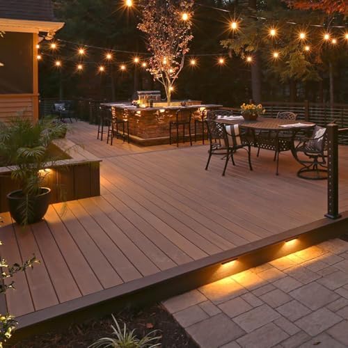 mw 4-Pack 7 Inch Retaining Wall Lights, 5W 200LM LED Hardscape Paver Light Swivel, 2700K-5000K Selectable,12-24V AC/DC, IP65 Waterproof Low Voltage Deck Step Lights, ETL Certified - Image 4