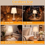 ShineTech 14" Small Table Lamps for Bedroom Rechargeable Cordless, Set of 2 - Image 6