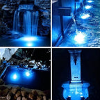 Colored Pond Lights with Timer, RGB Weighted Fountain Light IP68 Waterproof, Dimmable Outdoor Landscape Lights Fish Tank Pond Fountain Garden, 4 in Set - Image 7