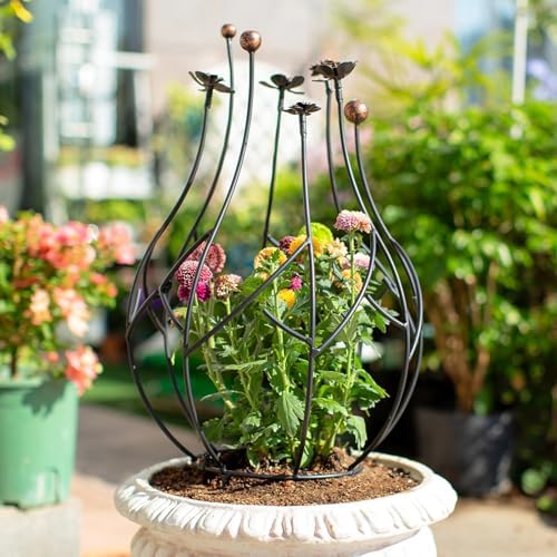 Obelisk Trellis Garden - 27" Metal Climbing Support for Vines - Image 4