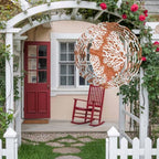 10 Inch Orange Coastal Coral Wind Spinner for Yard and Garden, Summer Nautical Sea Beach Ocean Hanging Ornaments Outdoor 3D Kinetic Wind Sculpture Spinners Indoor Outdoor Patio Décor Ornaments Gift - Image 4