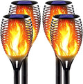 Large Solar Torch Light with Flickering Flame Outdoor, 4 Pack by Awethone